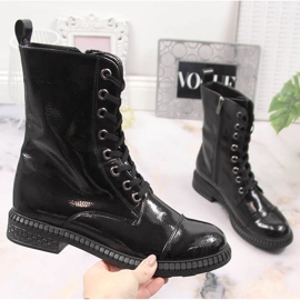T.Sokolski Botas de mujer con cordones y cremallera con aislamiento negro T. Sokolski 4