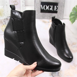 Negro Botas cálidas de mujer con cuña Black Filippo PAW386 4