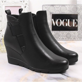 Negro Botas cálidas de mujer con cuña Black Filippo PAW386 5