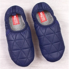 Pantuflas de hombre, aisladas con una banda elástica, azul marino Big Star KK174364 1 Pantuflas de hombre, aisladas con una banda elástica, azul marino Big Star KK174364 1