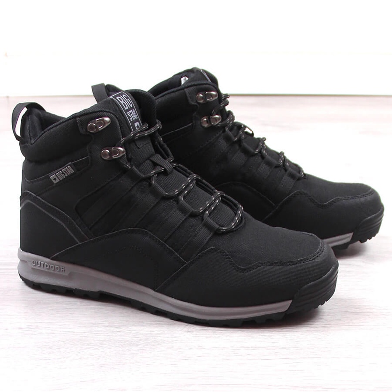 Negro Botas altas con aislamiento para hombre Big Star KK174371 1