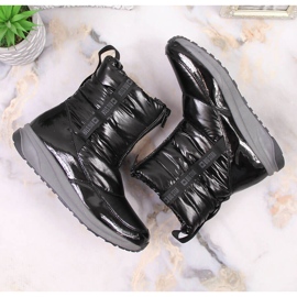 Botas de nieve insuladas metalizadas negras para mujer Big Star KK274392 plata 6