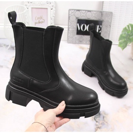 Botas Jodhpur de cuero negro, aislamiento negro Big Star KK274485 4