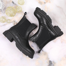 Botas Jodhpur de cuero negro, aislamiento negro Big Star KK274485 6
