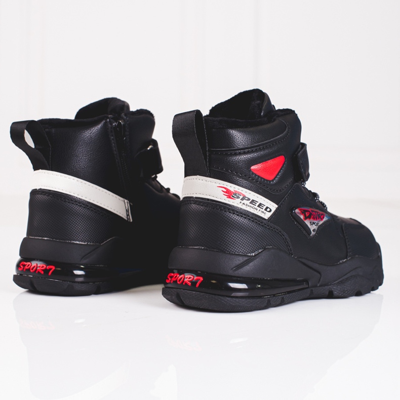 Botines aislantes negros con cordones para niño 2