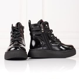 Botas negras para niñas en la plataforma Shelovet negro 2