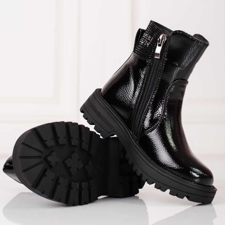Botas niña Shelovet lacadas negro 1
