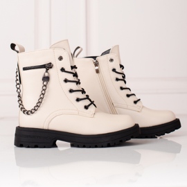 Botas niña con cadena Shelovet beige 2