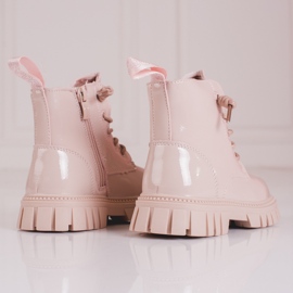 Botas niña Shelovet lacado rosa rosado 1