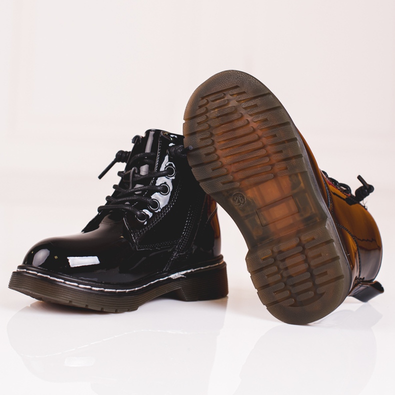 Botas niña lacadas Shelovet negro 1