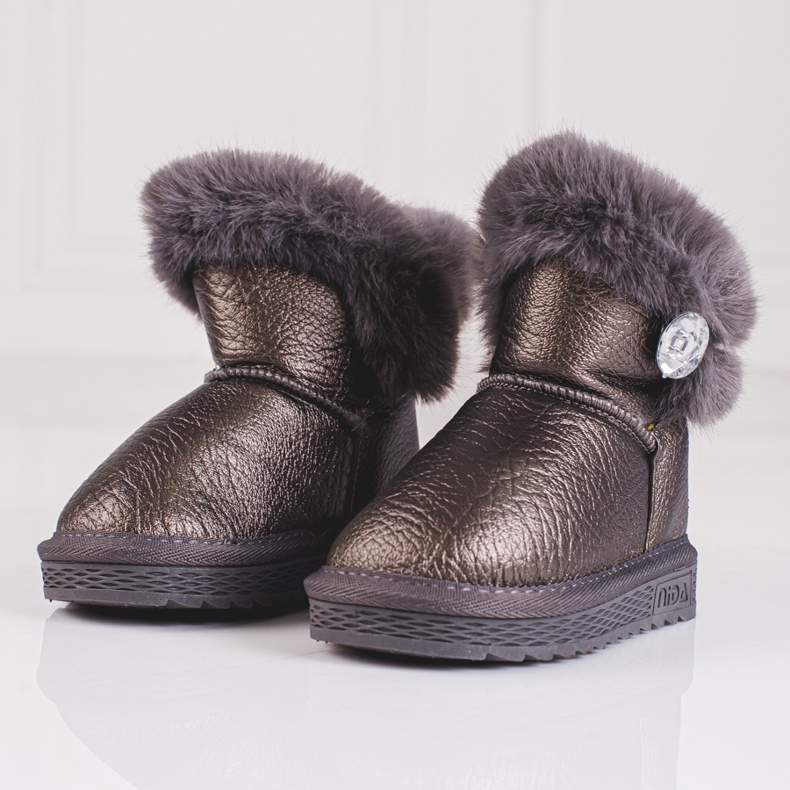 Botas de nieve de niña con pelo Shelovet marrón 1