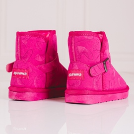 Botas de nieve de niña con estampado Shelovet en rosa 1