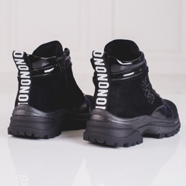 Botas negras de niña con suela gruesa negro 3