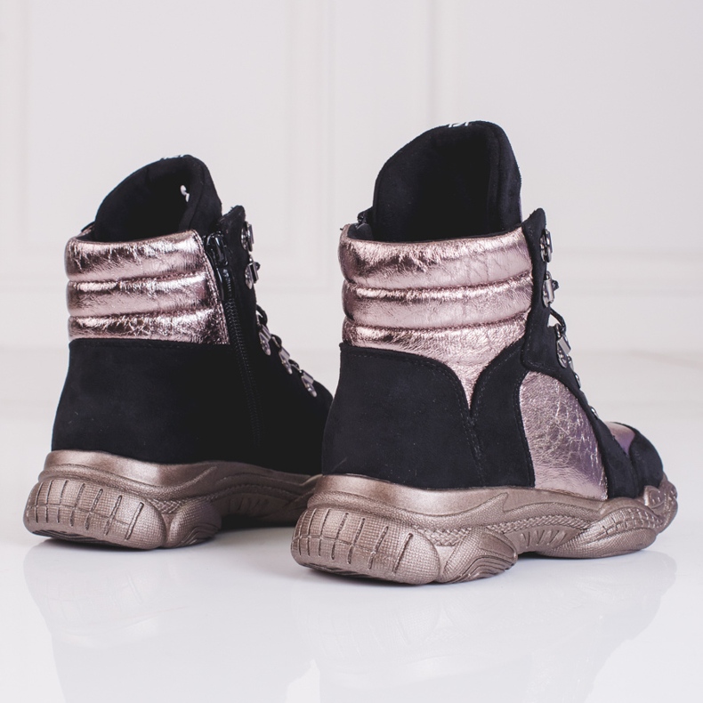 Botas de niña con suela Shelovet gruesa negro 1