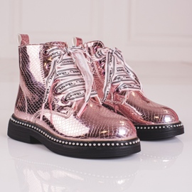 Botas niñas elegantes Shelovet rosa 2