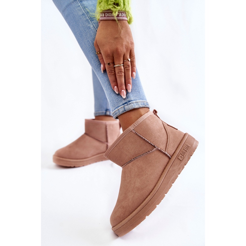 Botas de nieve con aislamiento para mujer Big Star KK274293 Rosa claro rosado 2 Botas de nieve con aislamiento para mujer Big Star KK274293 Rosa claro rosado 2