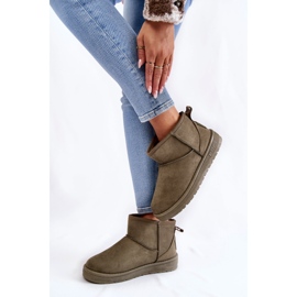 Botas de nieve cálidas para mujer Big Star KK274292 Caqui marrón 2