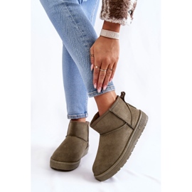 Botas de nieve cálidas para mujer Big Star KK274292 Caqui marrón 1