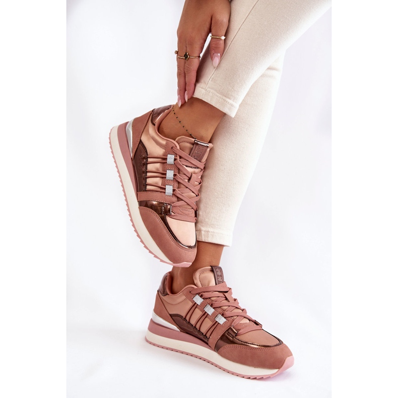 Zapatos deportivos de moda para mujer Big Star KK274111 Rosa rosado 2