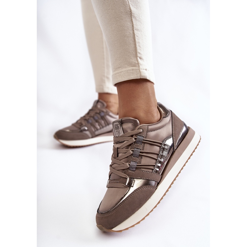 Zapatos deportivos de moda para mujer Big Star KK274112 Gris oscuro 1