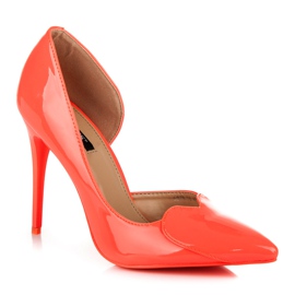 Vices Tacones de novia de neón naranja 2