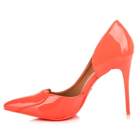 Vices Tacones de novia de neón naranja 3
