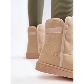 Botas altas de nieve para mujer Big Star KK274617 Beige claro 3