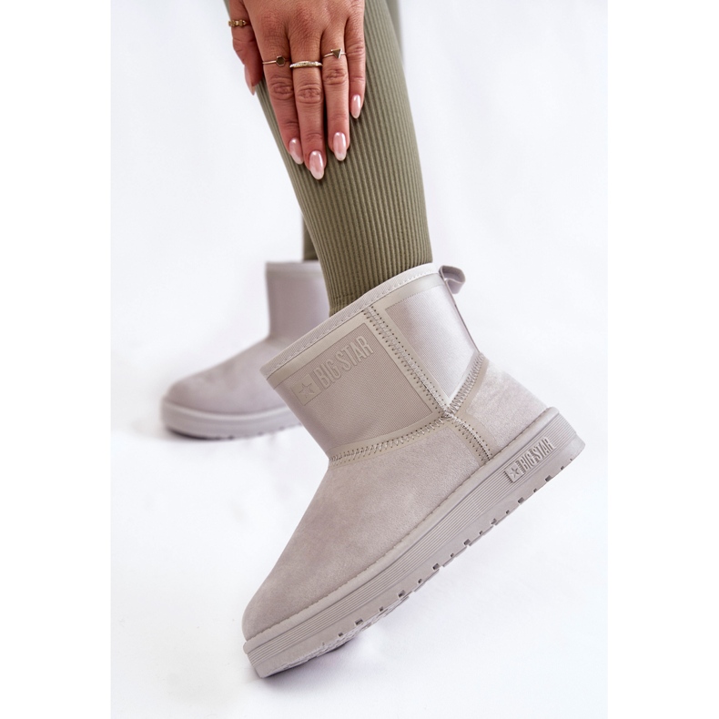 Botas de nieve sin cordones para mujer Big Star KK274613 Gris 2