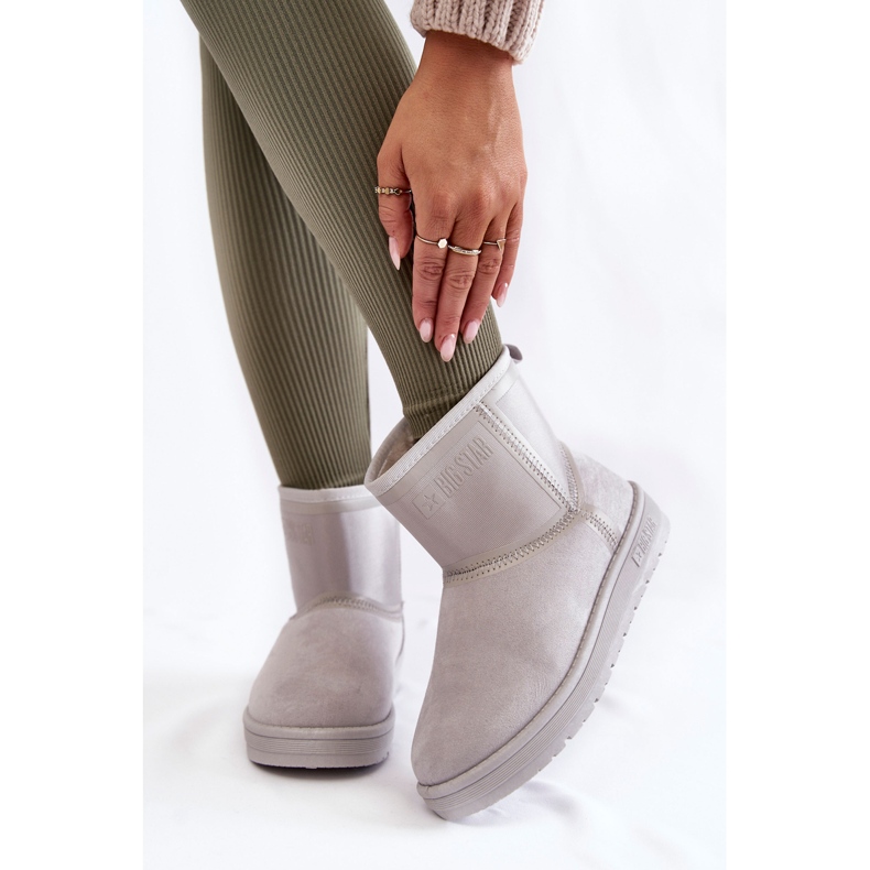 Botas de nieve sin cordones para mujer Big Star KK274613 Gris 1