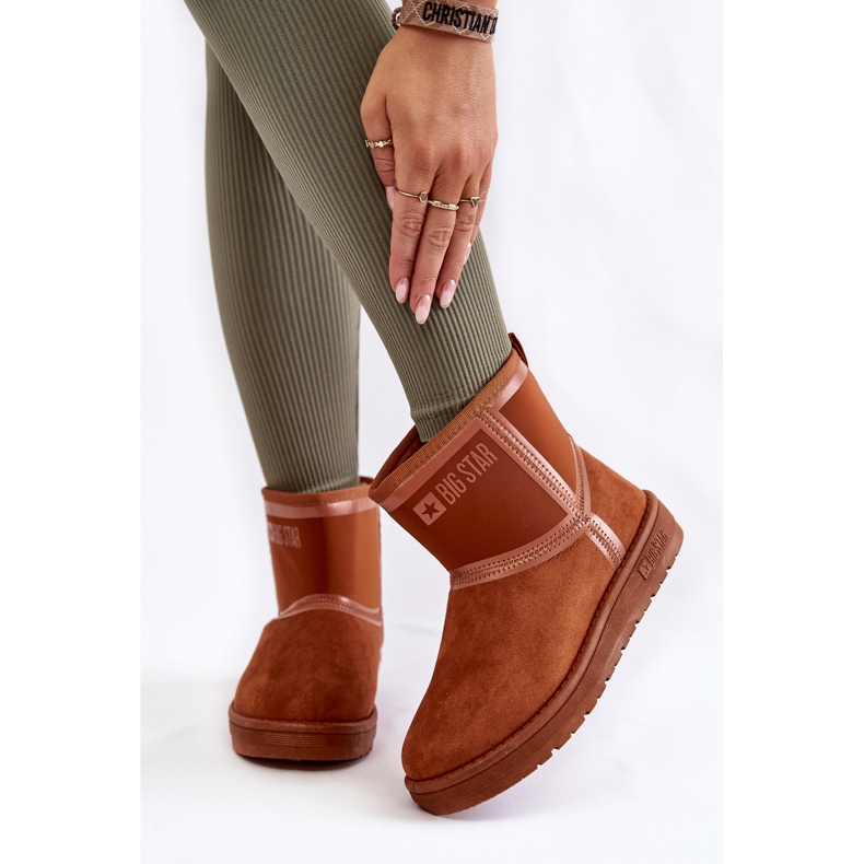 Botas de nieve sin cordones para mujer Big Star KK274612 Marrón 1