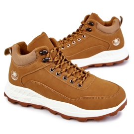 BM Zapatos de trekking cálidos para hombre Trappers Camel Otto marrón 3