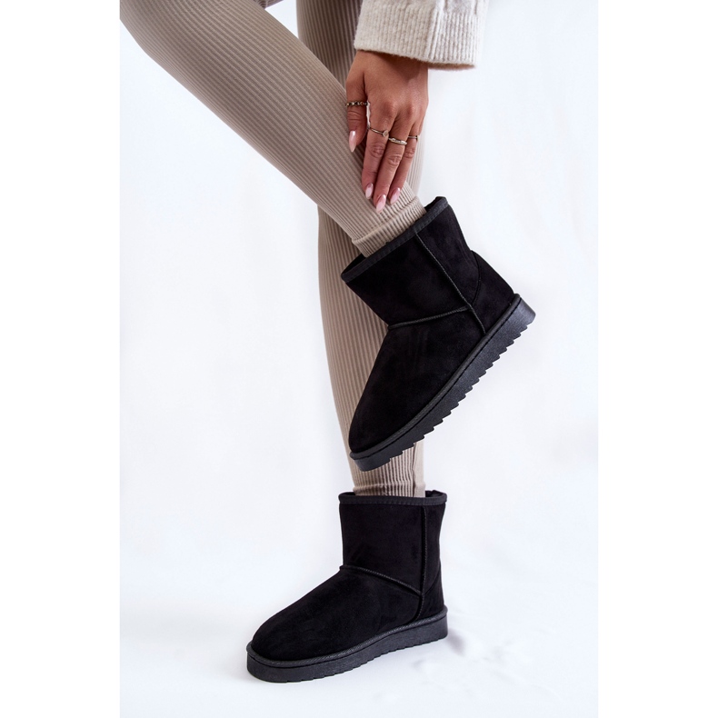 Botas de nieve aisladas para mujer Negro 1