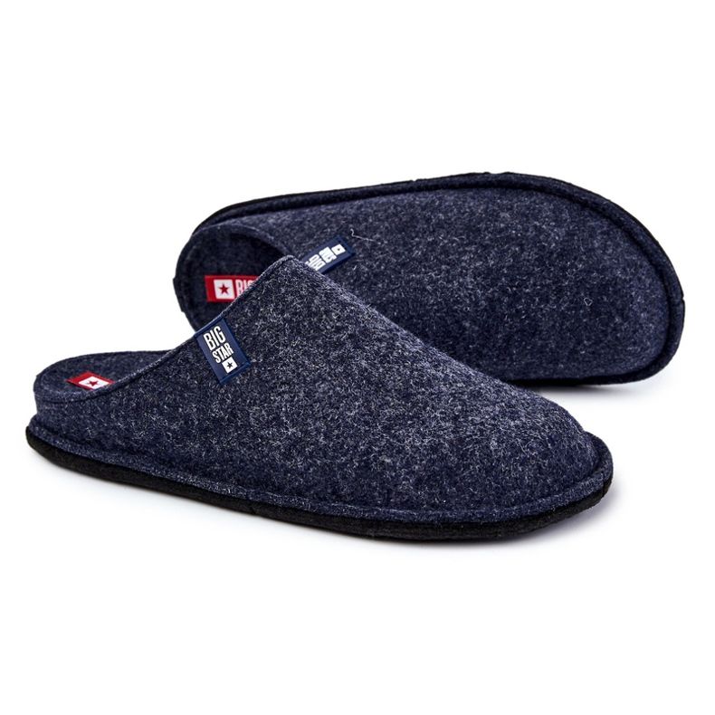 Pantuflas Clásicas de Hombre Big Star KK176004 Azul Marino 1