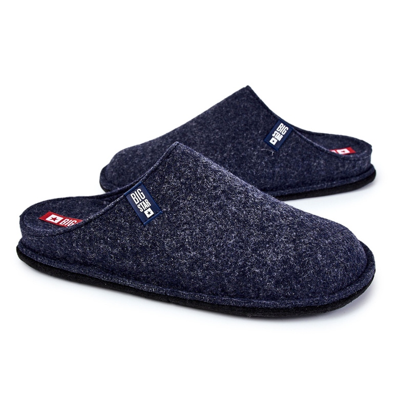 Pantuflas Clásicas de Hombre Big Star KK176004 Azul Marino 2