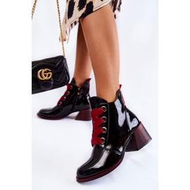 Vinceza Botas Lacadas Cálidas Cordones Negro Tove 3