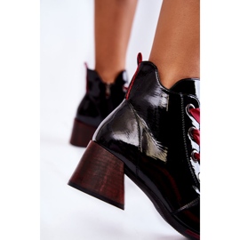 Vinceza Botas Lacadas Cálidas Cordones Negro Tove 6