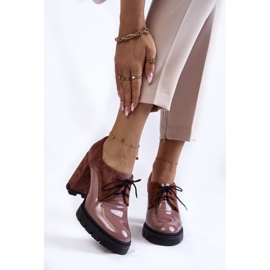PA2 Botas lacadas de gamuza de moda en la plataforma carisa rosa. rosado 2