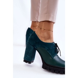 PA2 Botas de gamuza y cuero de moda en la plataforma Green Carisa verde 5