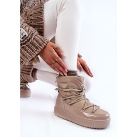 PM1 Botas De Nieve Con Cordones De Mujer Beige Carrios 6