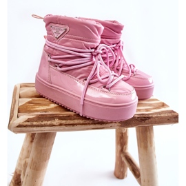 PM1 Rosa Botas de nieve con cordones Colina Warm rosado 1