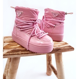PM1 Rosa Botas de nieve con cordones Colina Warm 2