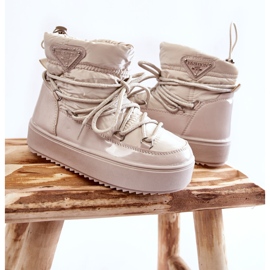 PM1 Beige Botas de nieve con cordones Colina Warm marrón 2