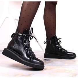 Botas insuladas piel lacada Artiker W HBH36 negro 4