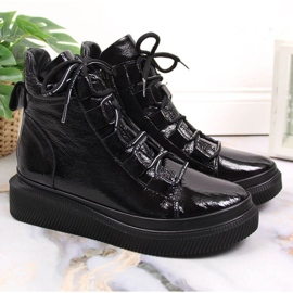 Botas insuladas piel lacada Artiker W HBH36 negro 5