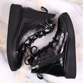 Botas insuladas piel lacada Artiker W HBH36 negro 6