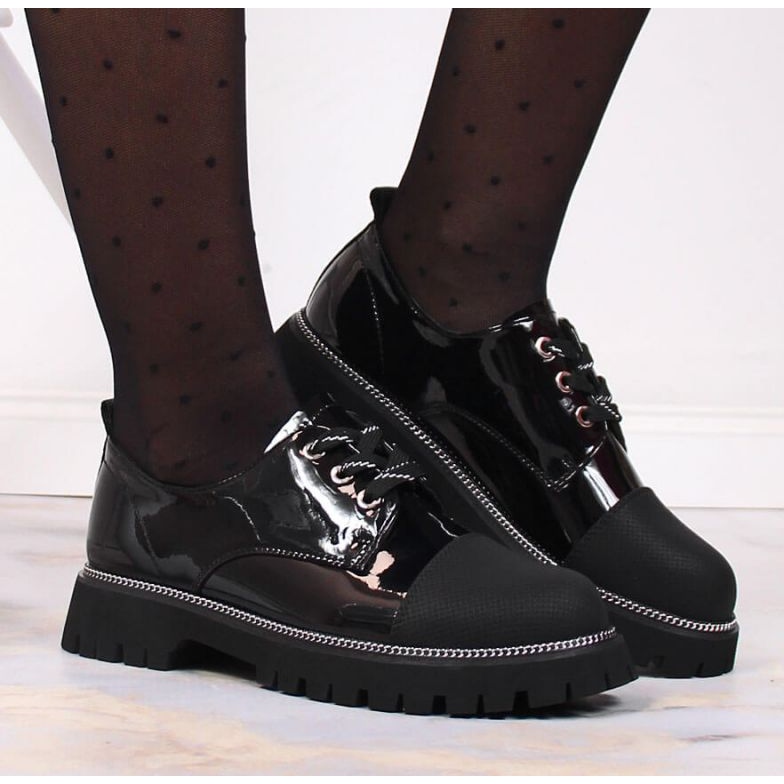 Zapatos piel lacada Artiker W HBH37 negro 2