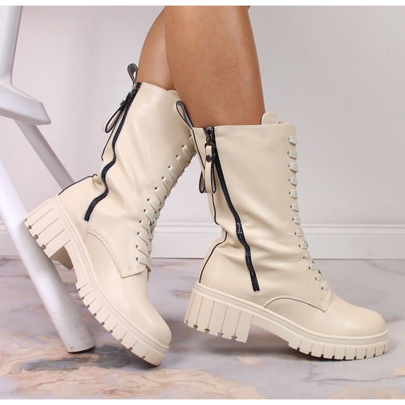 Botas insuladas de piel Artiker W HBH38B beige 2