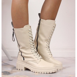 Botas insuladas de piel Artiker W HBH38B beige 4
