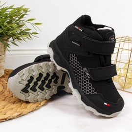Botas de nieve impermeables Velcro American Club Jr AM851A negro 2