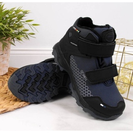 Botas de nieve impermeables Velcro American Club Jr AM851B azul 2